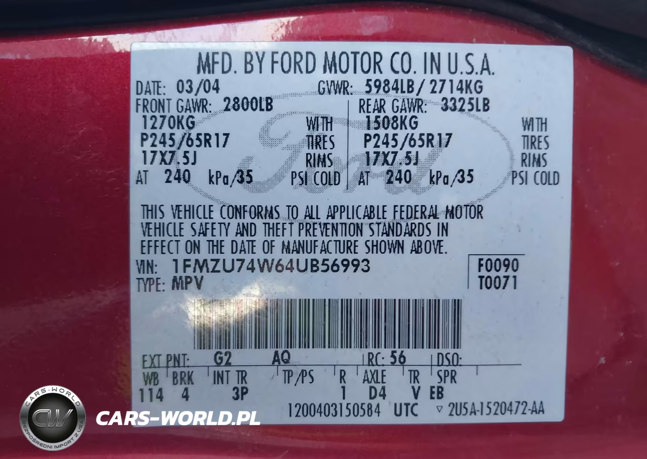 2004 Ford Explorer Eddie Bauer VIN:1FMZU74W64UB56993 - 9