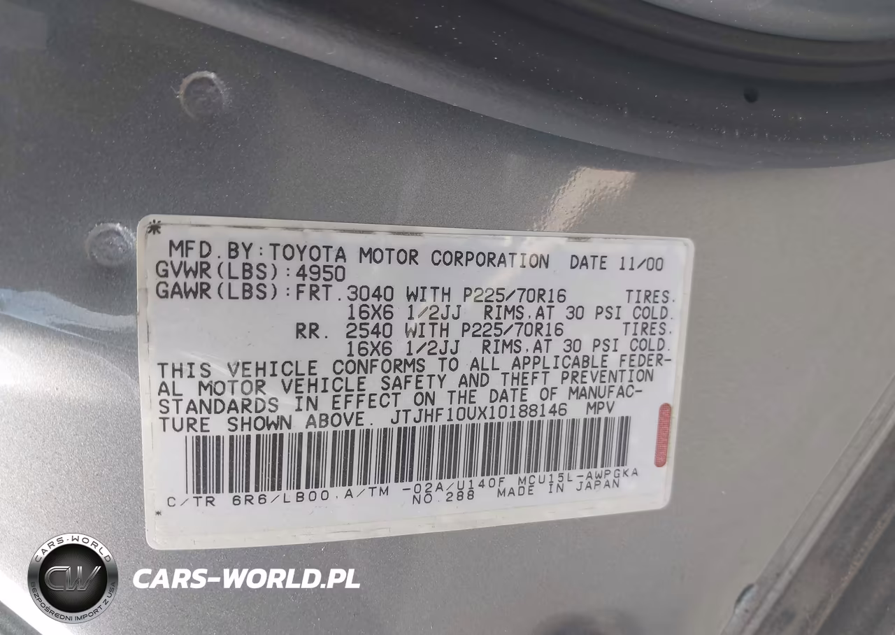2001 Lexus Rx 300 VIN:JTJHF10UX10188146 - 9