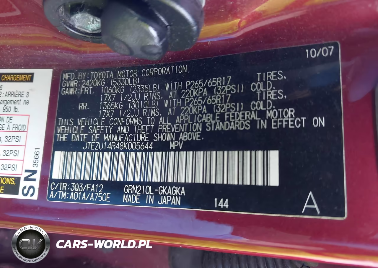 2008 Toyota 4Runner Sr5 V6 VIN:JTEZU14R48K005644 - 7