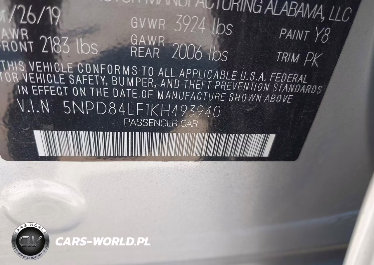 2019 Hyundai Elantra Sel VIN:5NPD84LF1KH493940 - 9