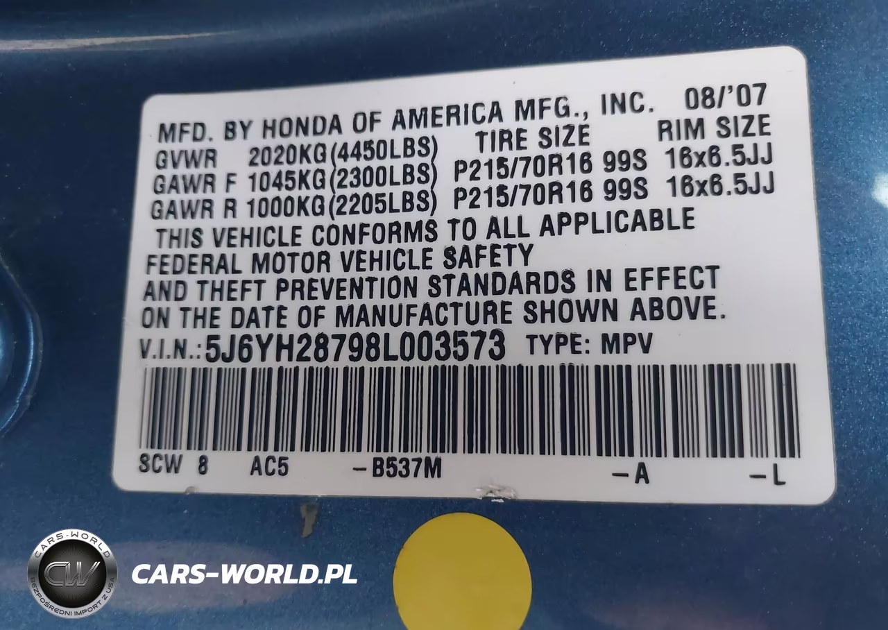 2008 Honda Element Ex VIN:5J6YH28798L003573 - 9