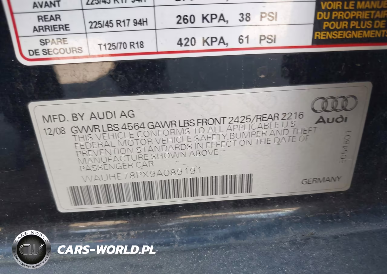 2009 Audi A3 2.0T VIN:WAUHE78PX9A089191 - 9