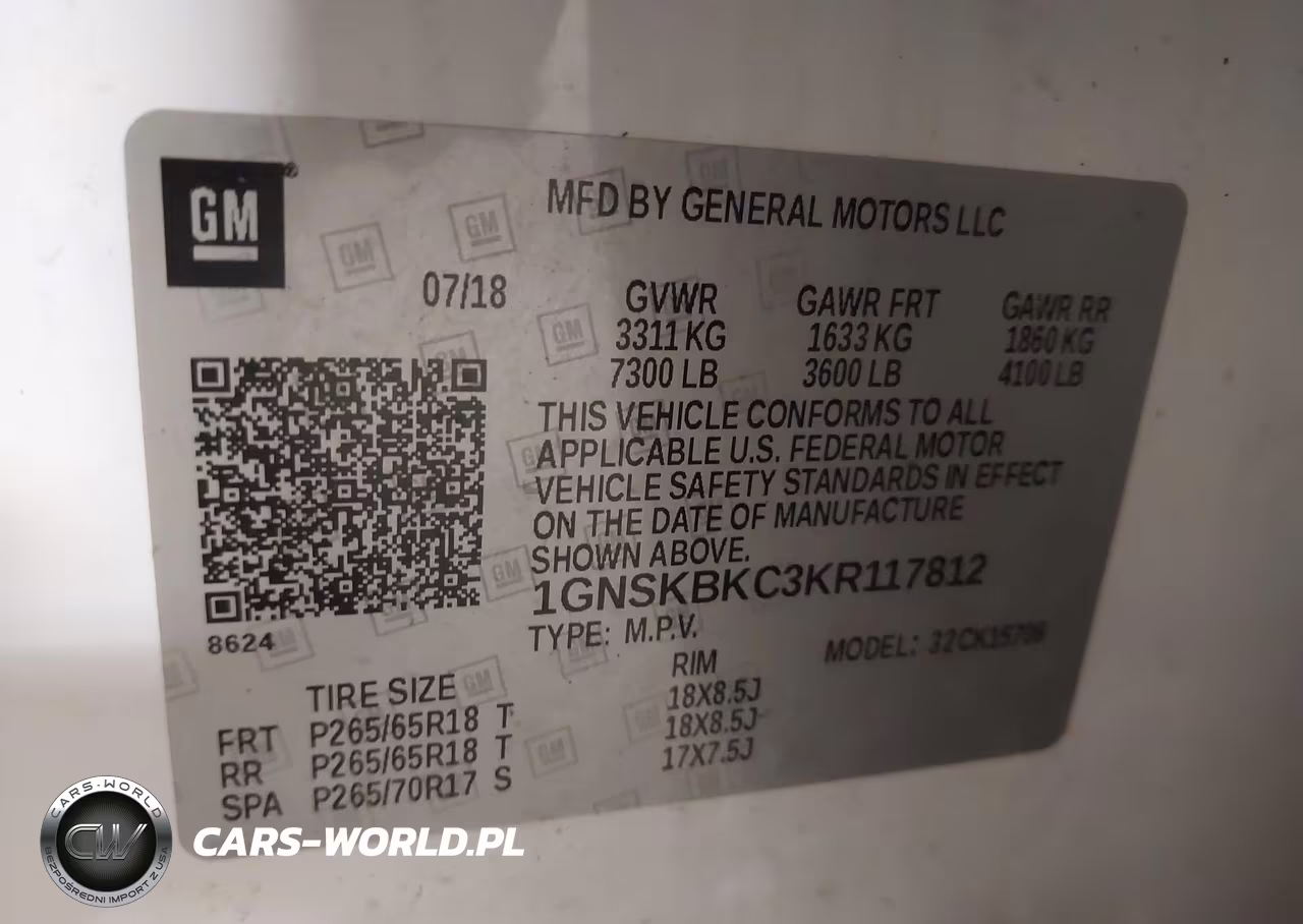 2019 Chevrolet Tahoe Lt VIN:1GNSKBKC3KR117812 - 9