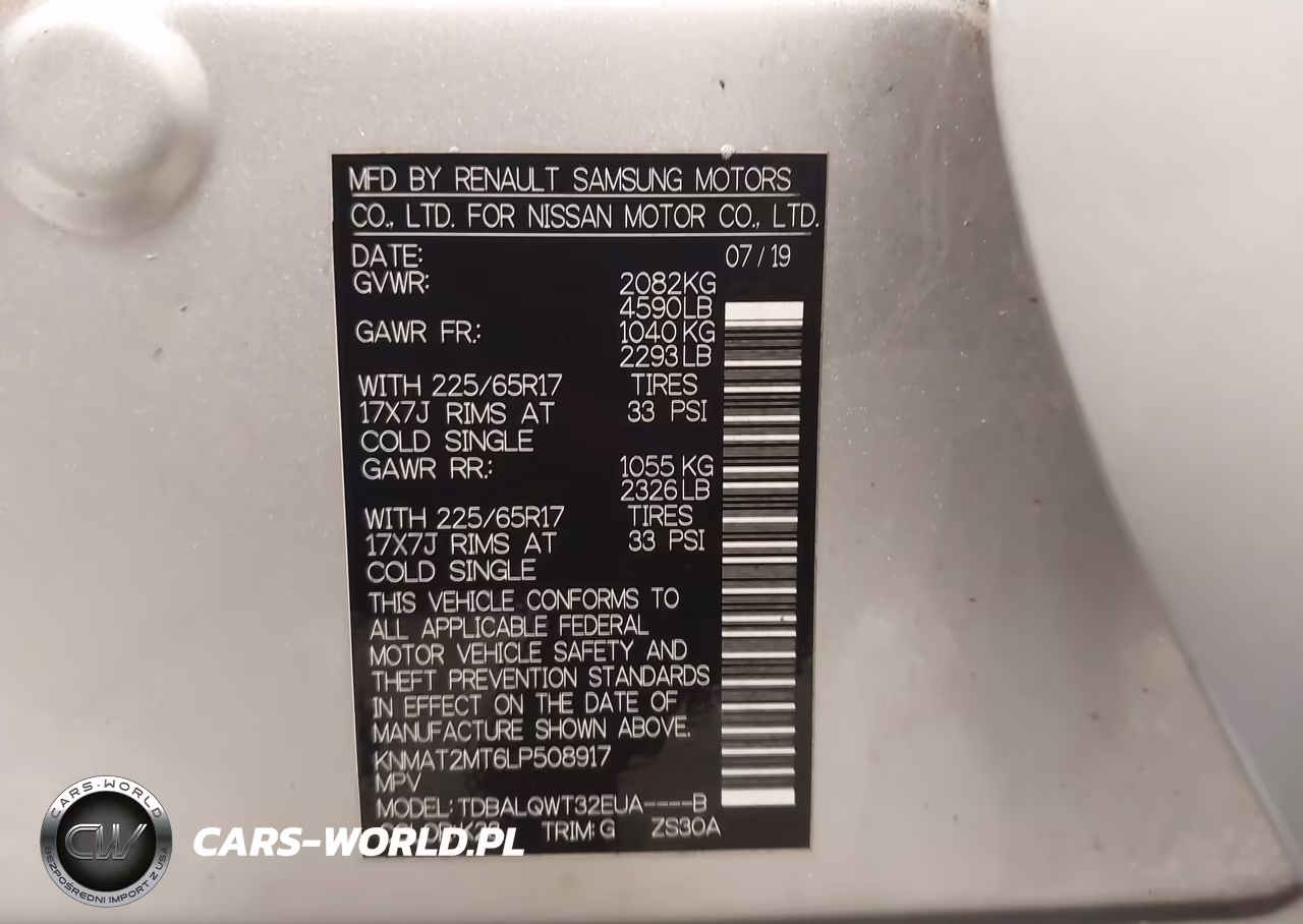 2020 Nissan Rogue Sv Fwd VIN:KNMAT2MT6LP508917 - 9