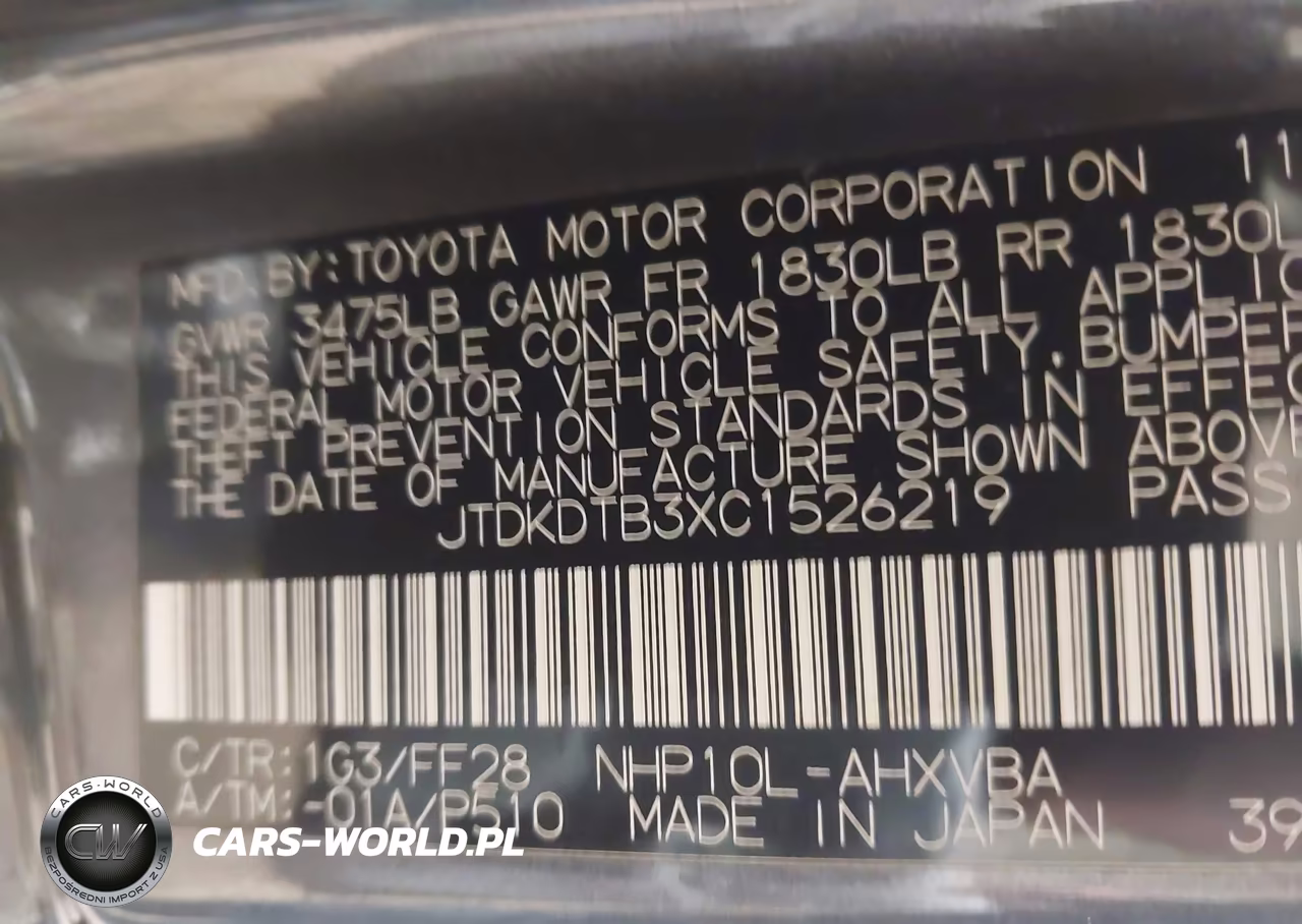 2012 Toyota Prius C Two VIN:JTDKDTB3XC1526219 - 9