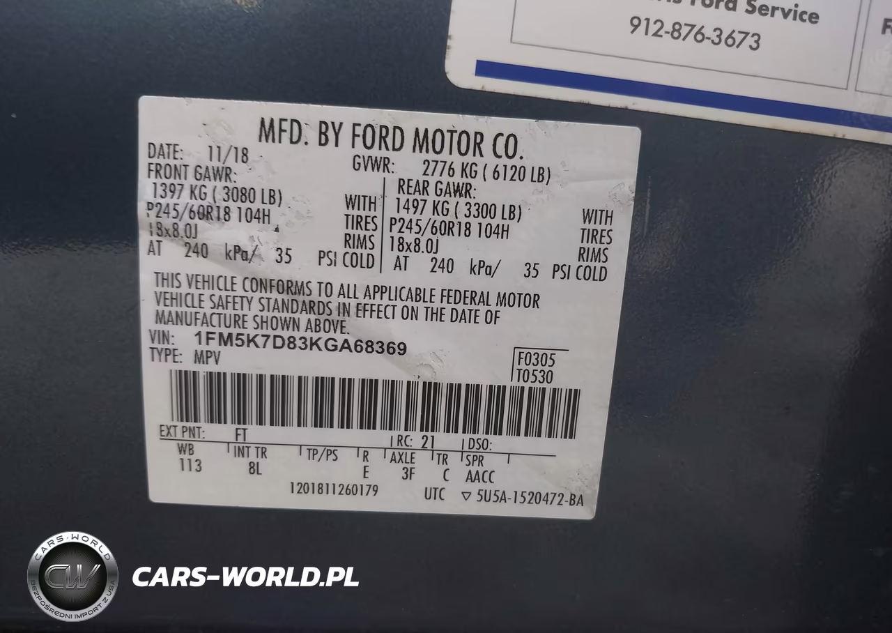 2019 Ford Explorer Xlt VIN:1FM5K7D83KGA68369 - 9