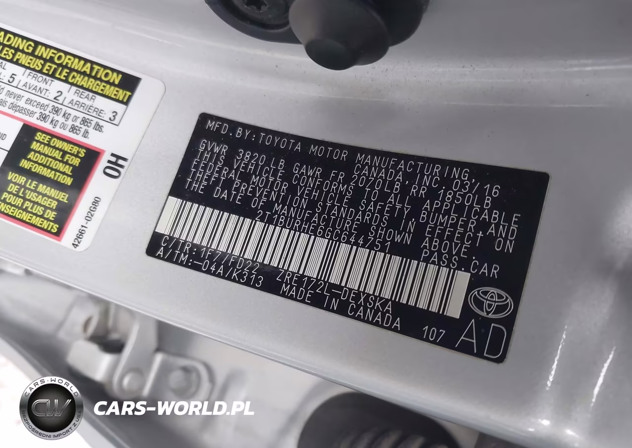 2016 Toyota Corolla S Plus VIN:2T1BURHE6GC644751 - 9