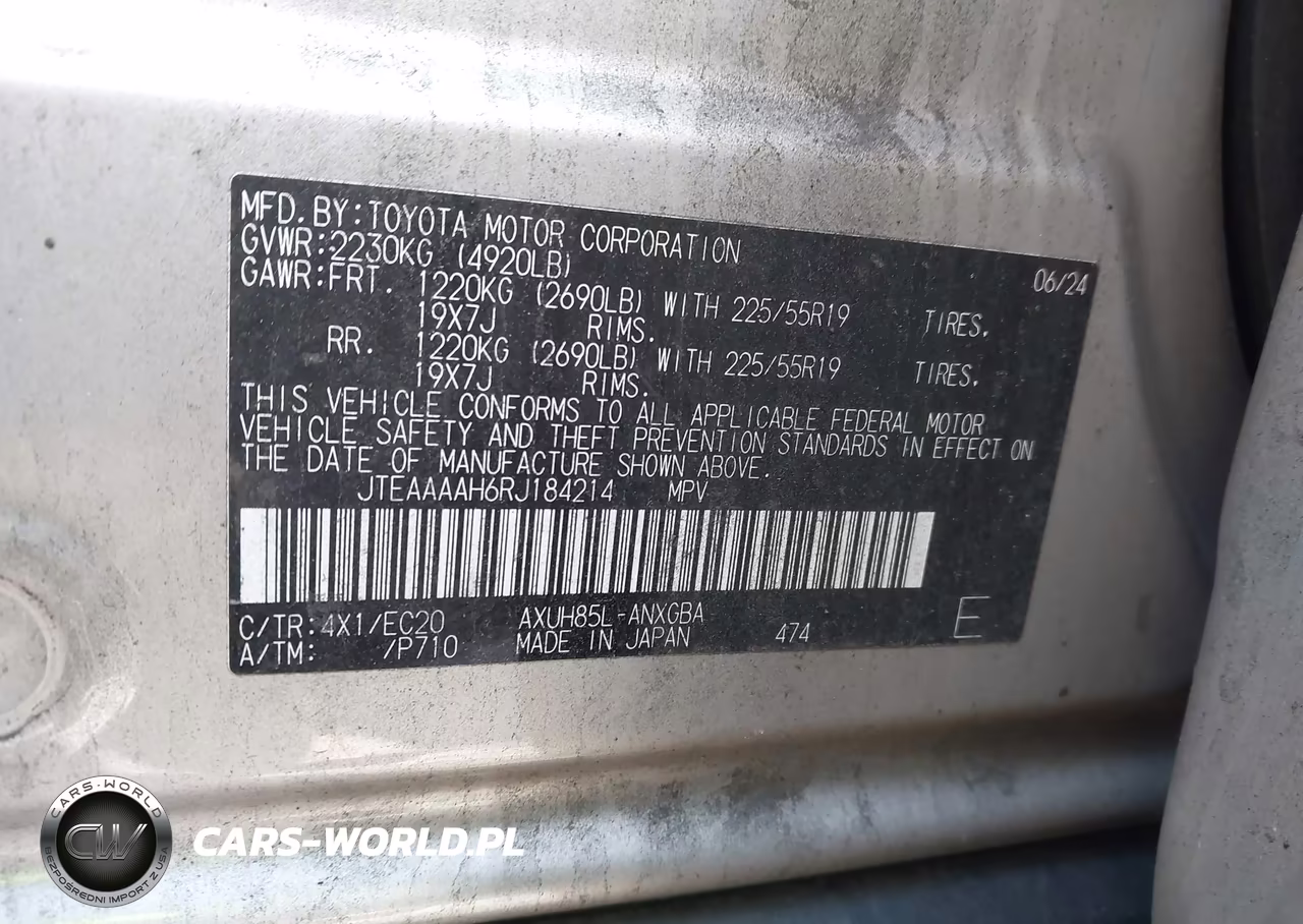 2024 Toyota Venza Xle VIN:JTEAAAAH6RJ184214 - 9