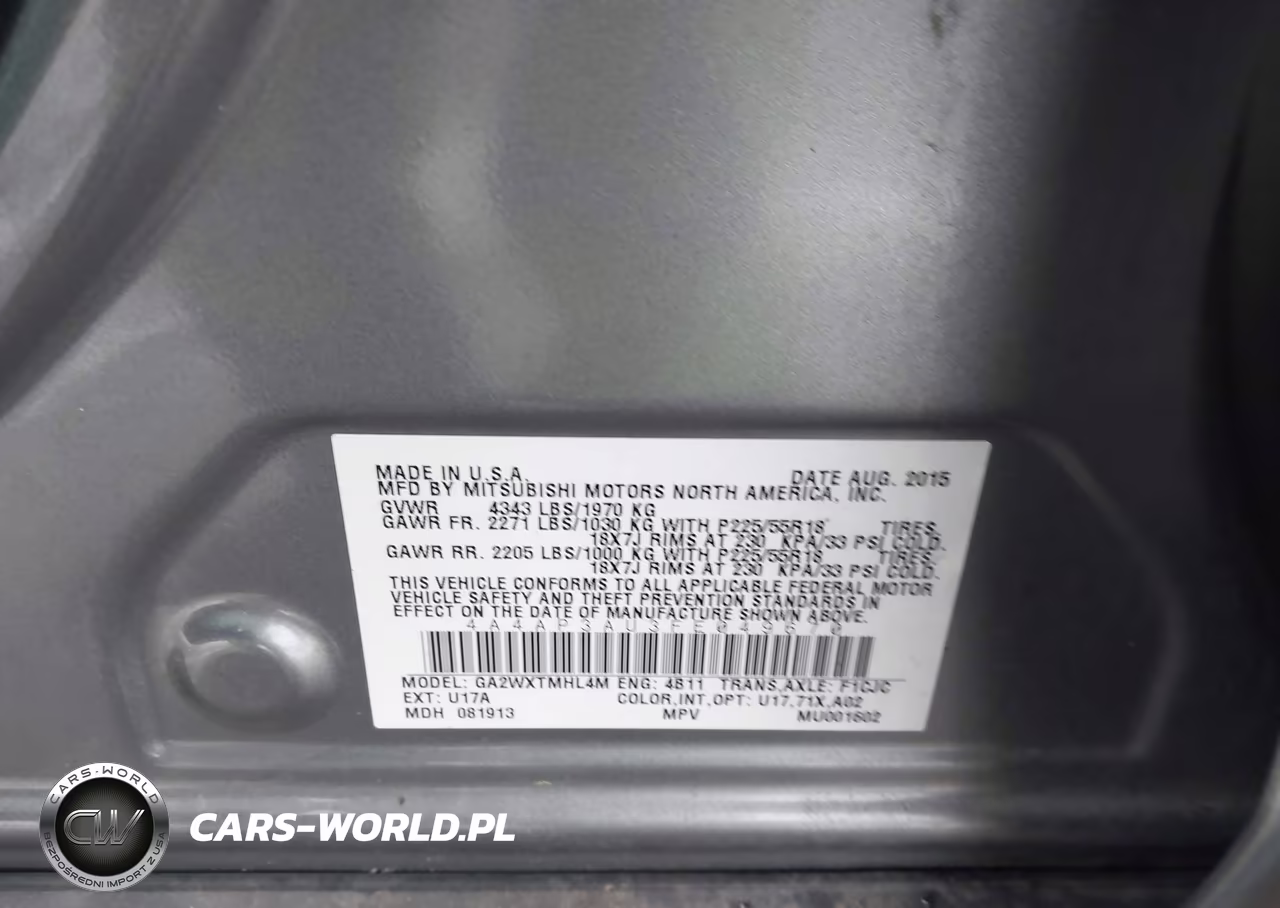 2015 Mitsubishi Outlander Sport Es VIN:4A4AP3AU3FE049670 - 9