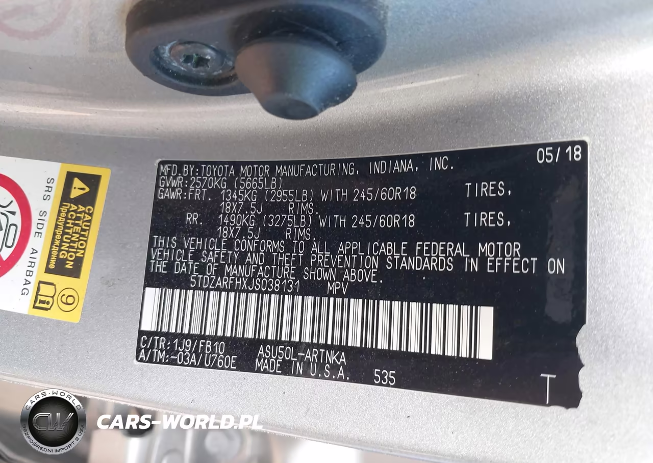 2018 Toyota Highlander Le VIN:5TDZARFHXJS038131 - 9
