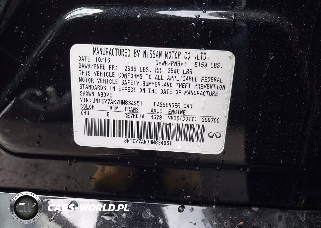 INFINITI Q50 PREMIU VIN:JN1EV7AR7HM834951 - 9