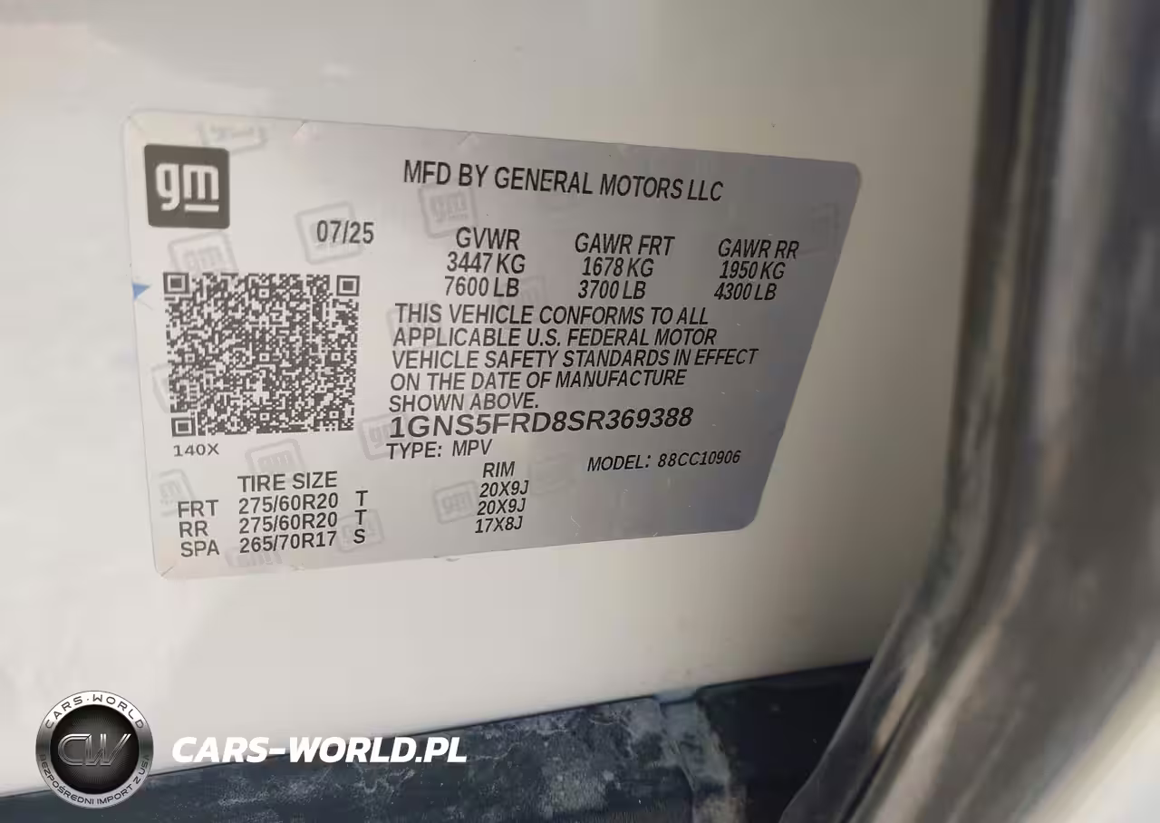 2025 Chevrolet Suburban 2Wd Premier VIN:1GNS5FRD8SR369388 - 9
