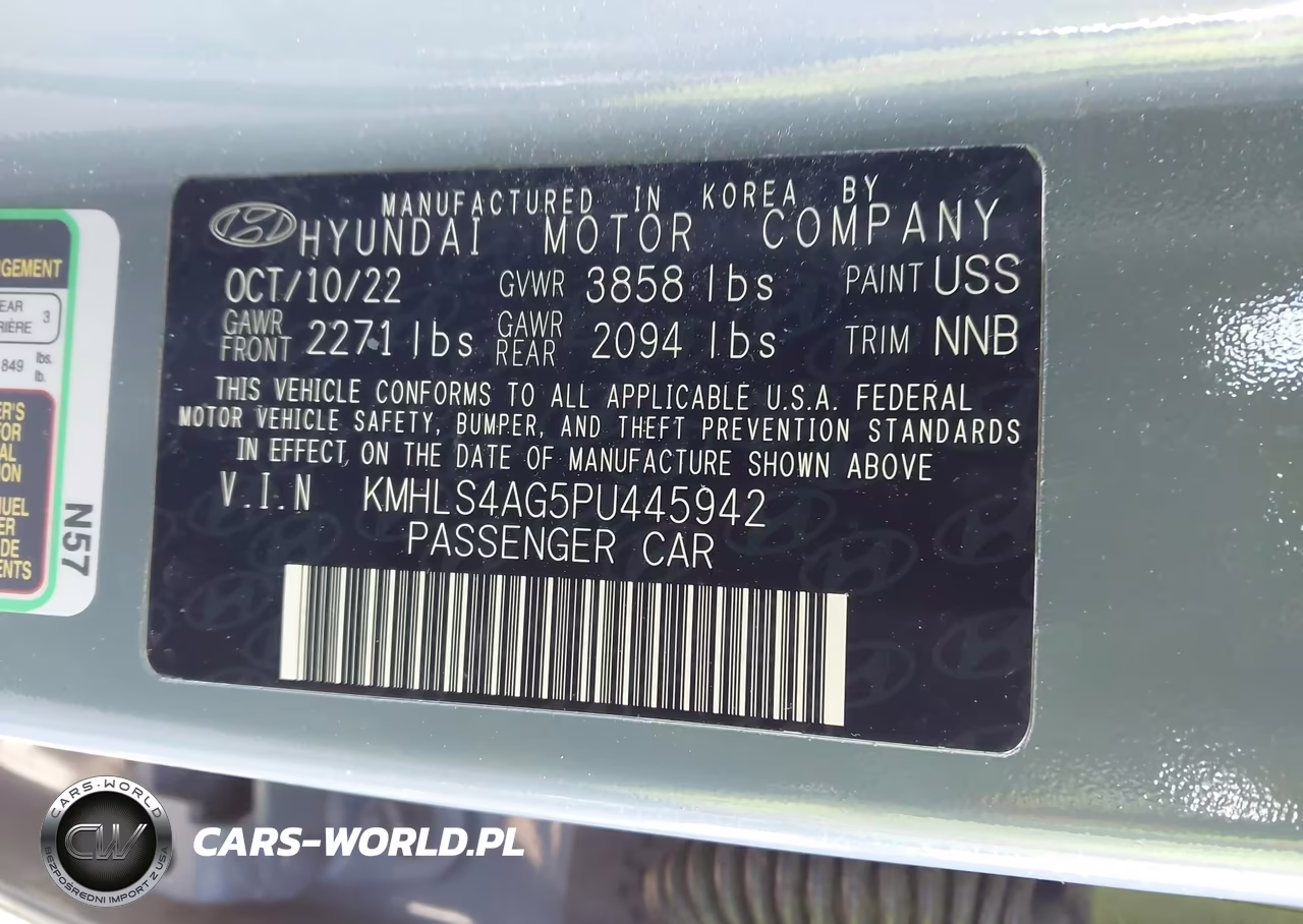 2023 Hyundai Elantra Sel VIN:KMHLS4AG5PU445942 - 9