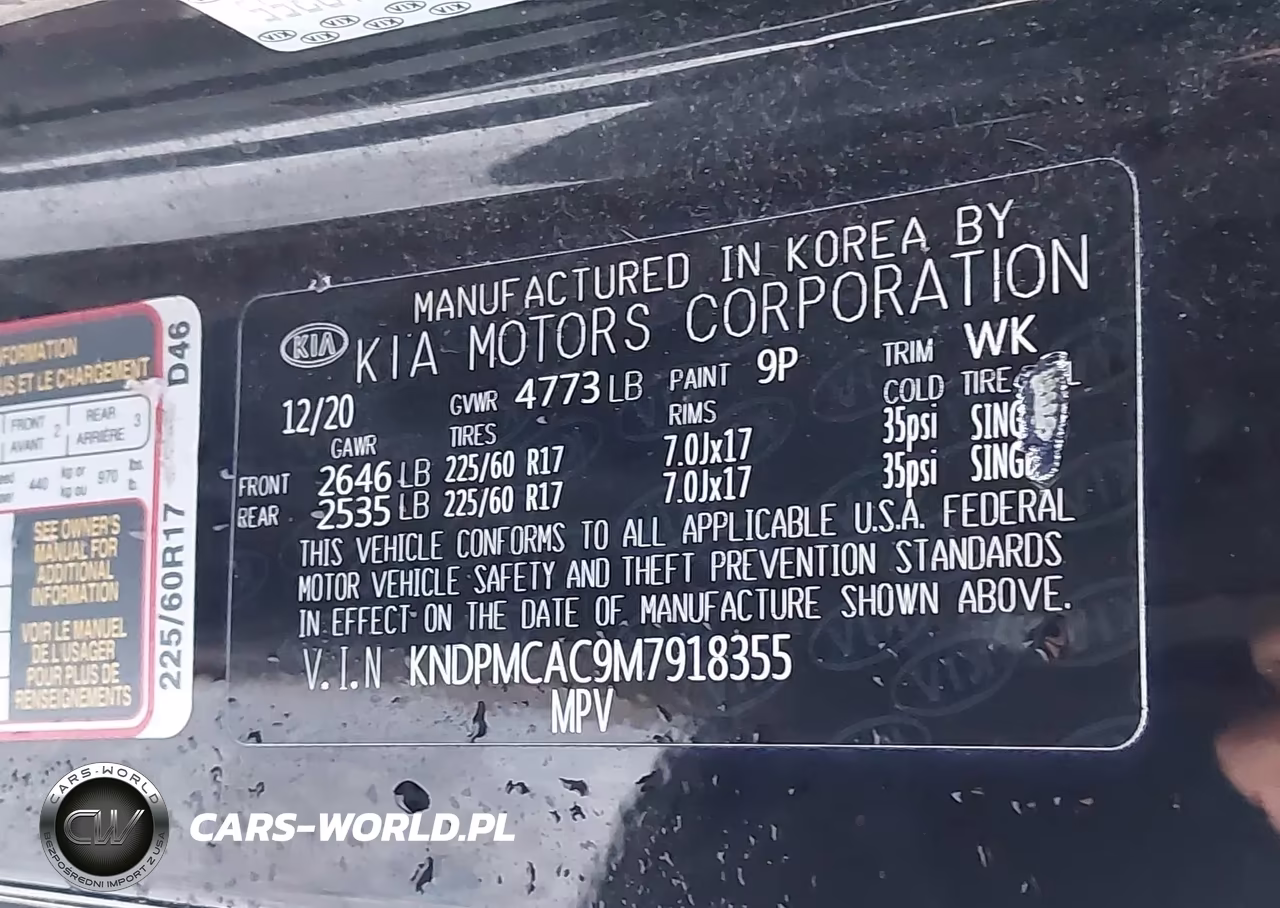 2021 Kia Sportage Lx VIN:KNDPMCAC9M7918355 - 9