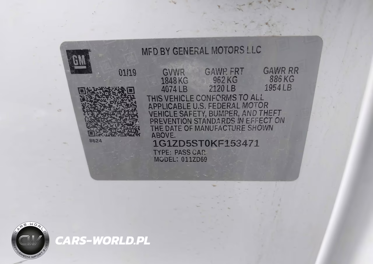 2019 Chevrolet Malibu Lt VIN:1G1ZD5ST0KF153471 - 9