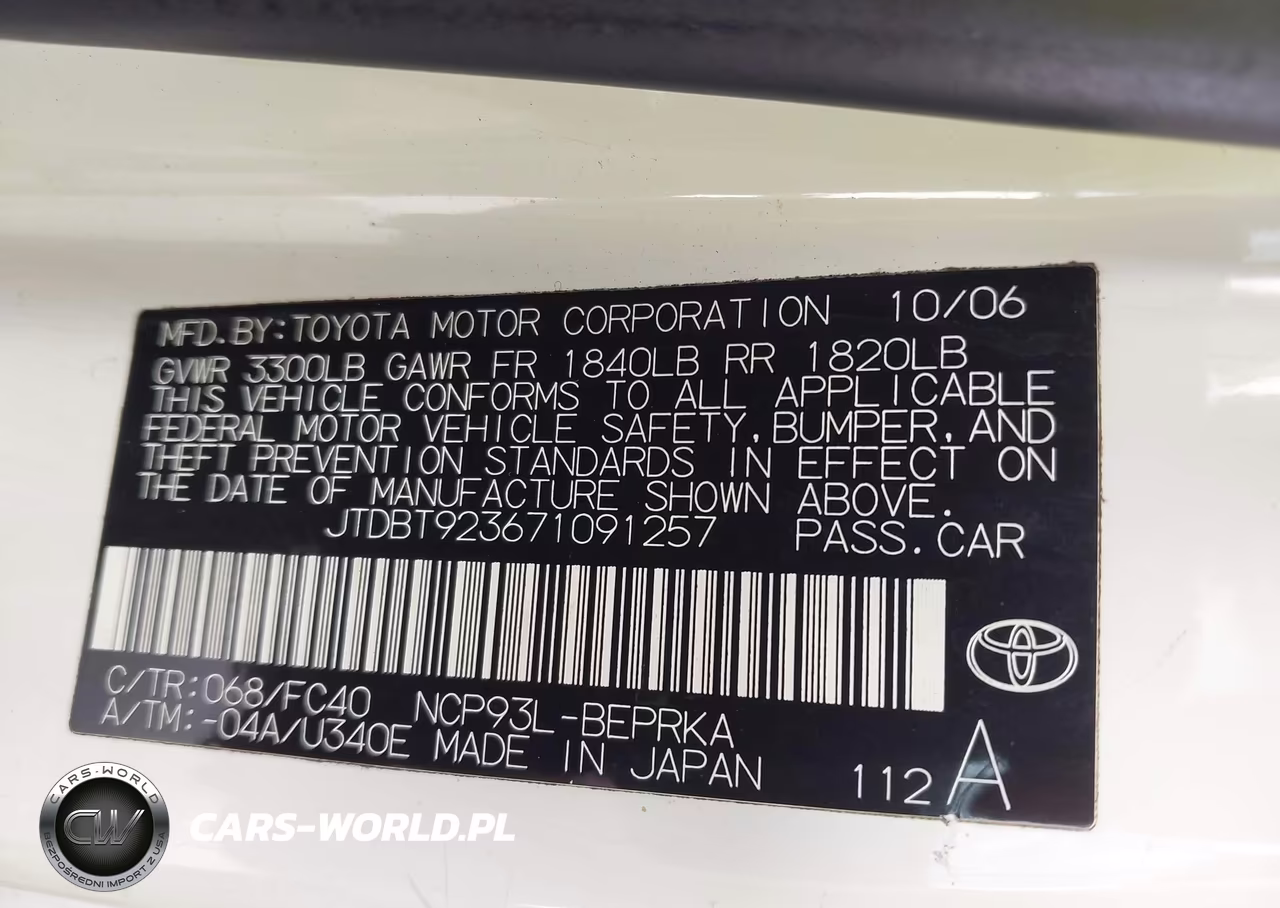 2007 Toyota Yaris VIN:JTDBT923671091257 - 9