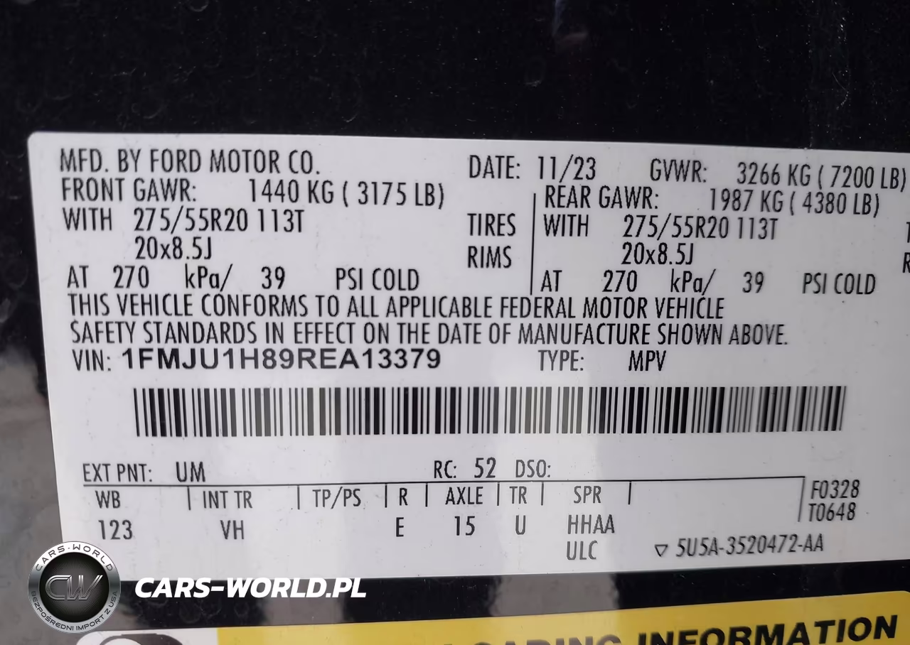 2024 Ford Expedition Xlt VIN:1FMJU1H89REA13379 - 9