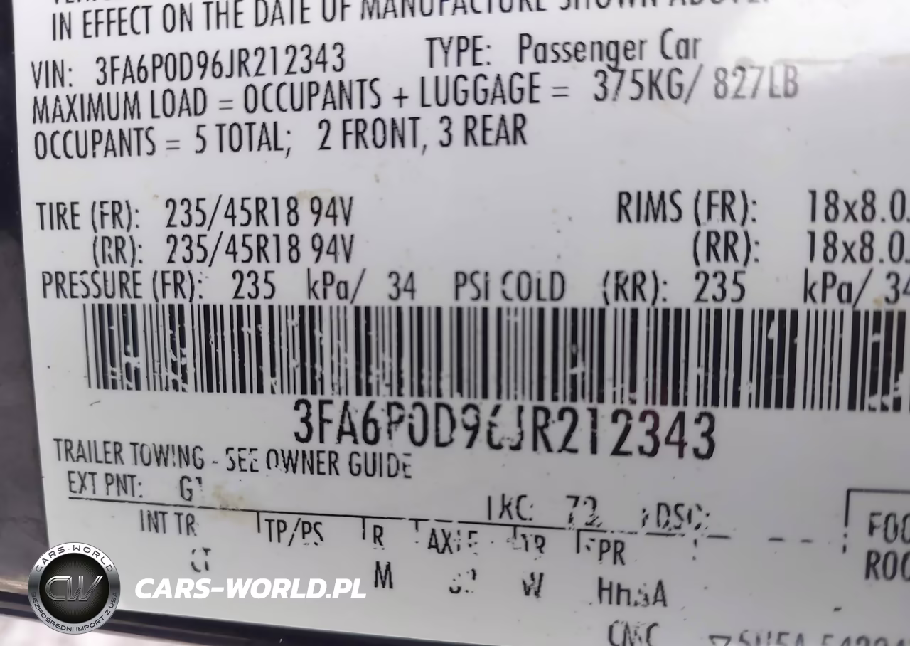 2018 Ford Fusion Titanium VIN:3FA6P0D96JR212343 - 9