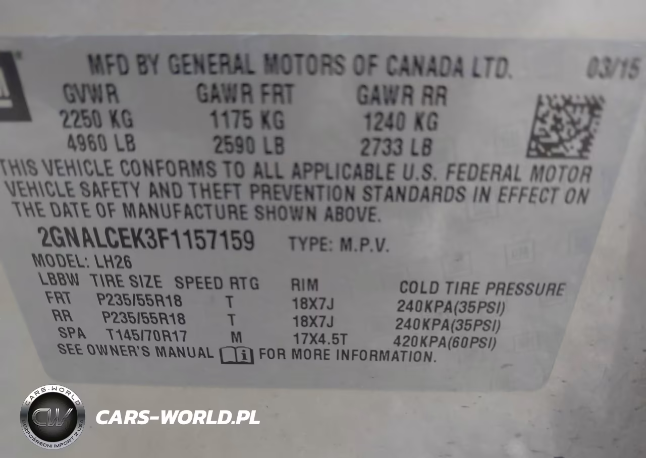 2015 Chevrolet Equinox 2Lt VIN:2GNALCEK3F1157159 - 9