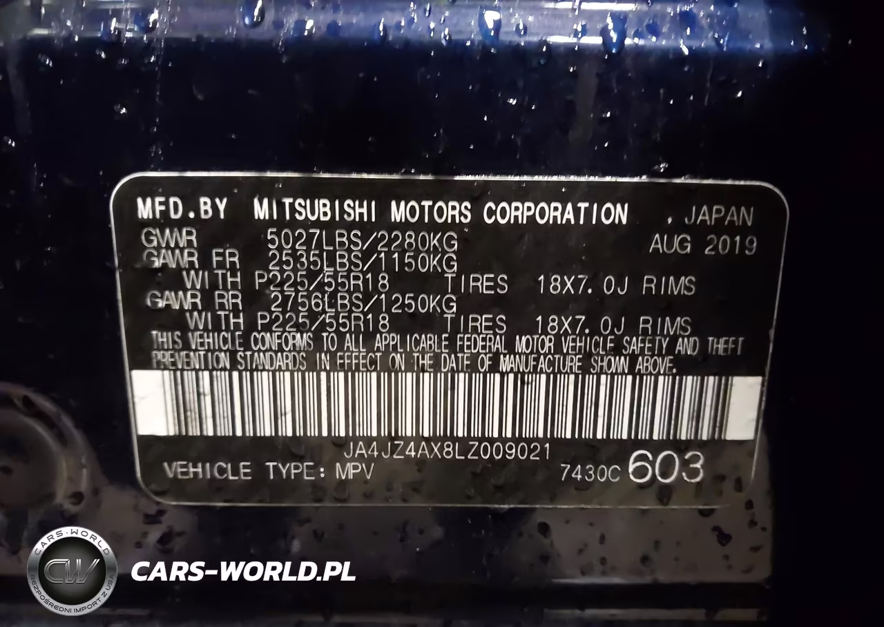 2020 Mitsubishi Outlander Gt 3.0 S-Awc VIN:JA4JZ4AX8LZ009021 - 9