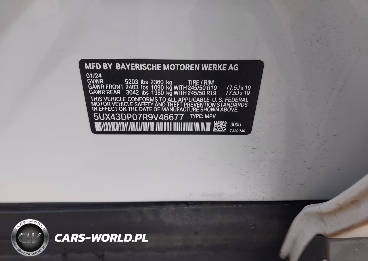 2024 BMW X3 Sdrive30I VIN:5UX43DP07R9V46677 - 9