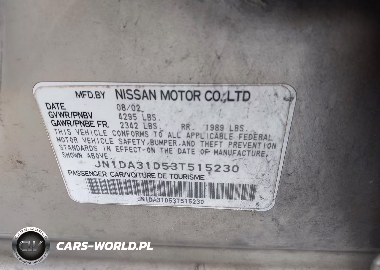 2003 Nissan Maxima Se VIN:JN1DA31D53T515230 - 9