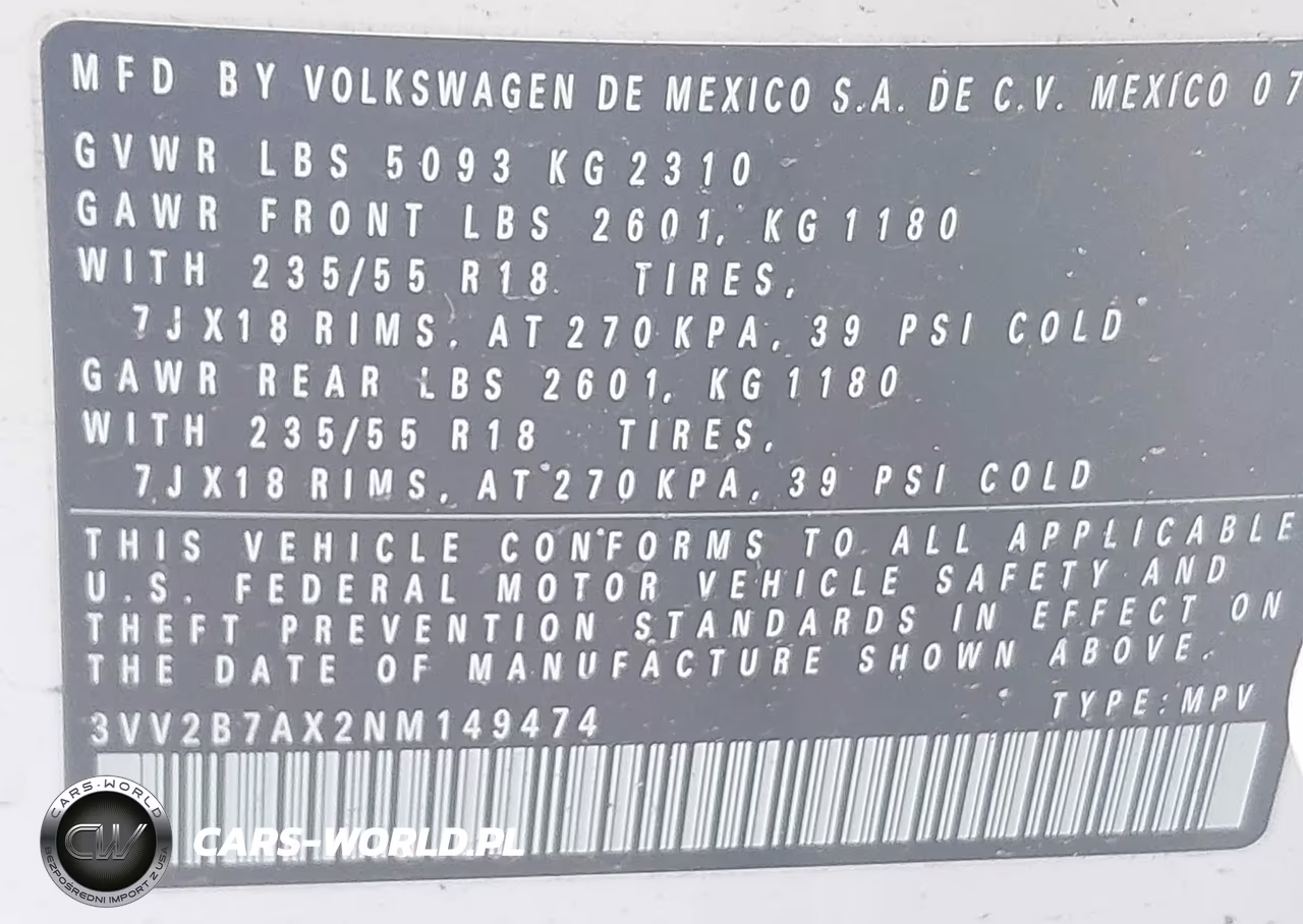 2022 Volkswagen Tiguan 2.0T Se VIN:3VV2B7AX2NM149474 - 9