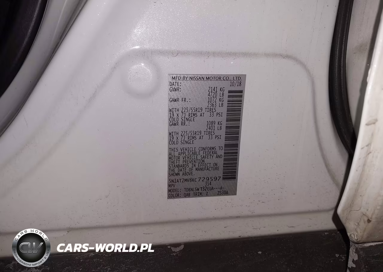 2019 Nissan Rogue Sl VIN:5N1AT2MV8KC729597 - 9