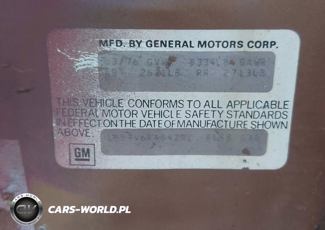 1976 Chevrolet Monte Carlo VIN:1H57V6R484291 - 9