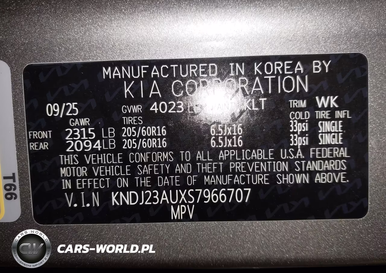 2025 Kia Soul Lx VIN:KNDJ23AUXS7966707 - 9