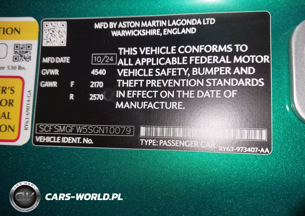 2025 Aston Martin Vantage VIN:SCFSMGFW5SGN10079 - 9