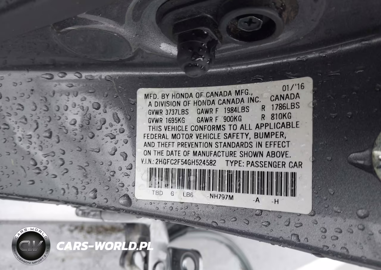 2016 Honda Civic Lx VIN:2HGFC2F54GH524582 - 9
