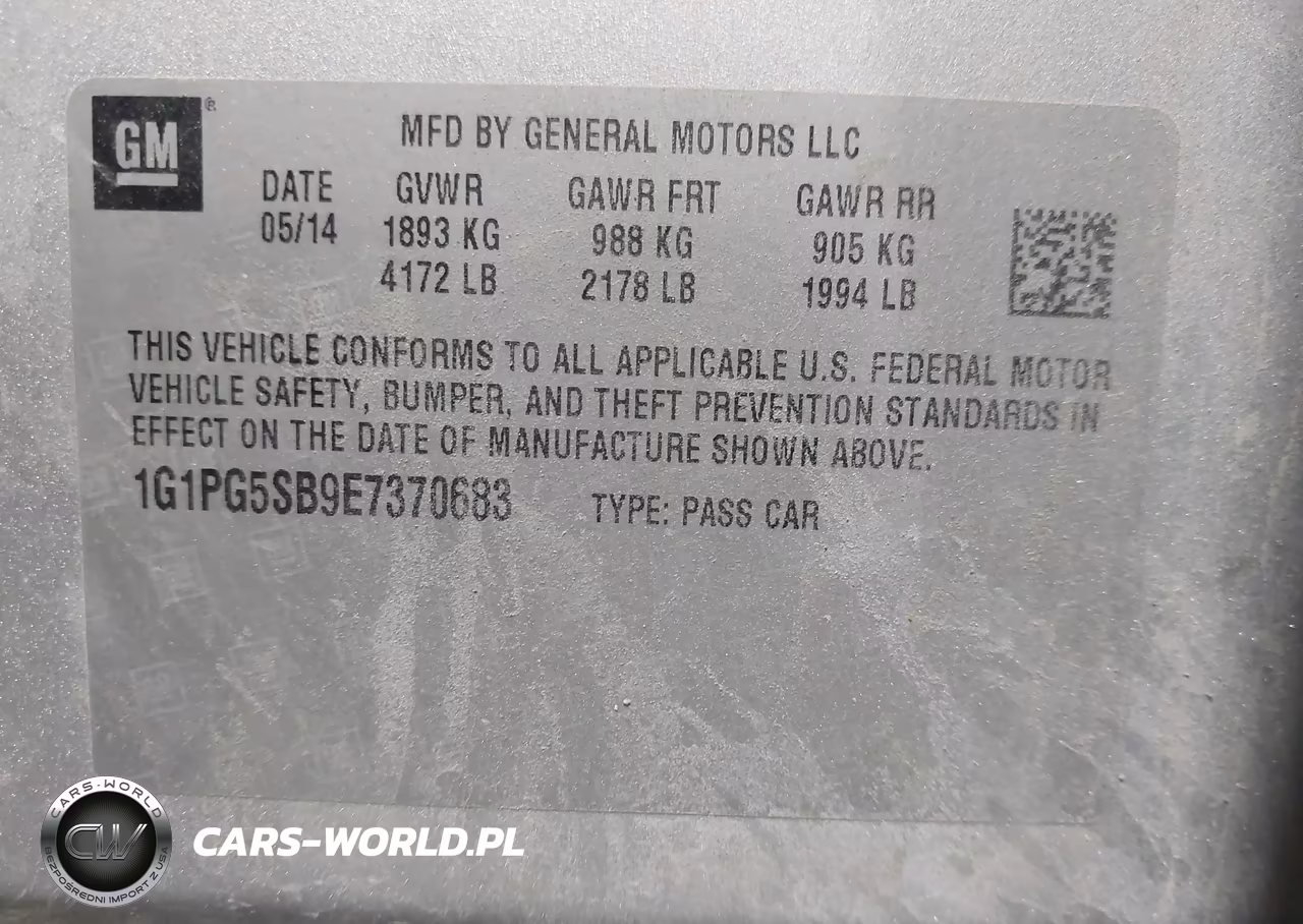 2014 Chevrolet Cruze Ltz VIN:1G1PG5SB9E7370683 - 9