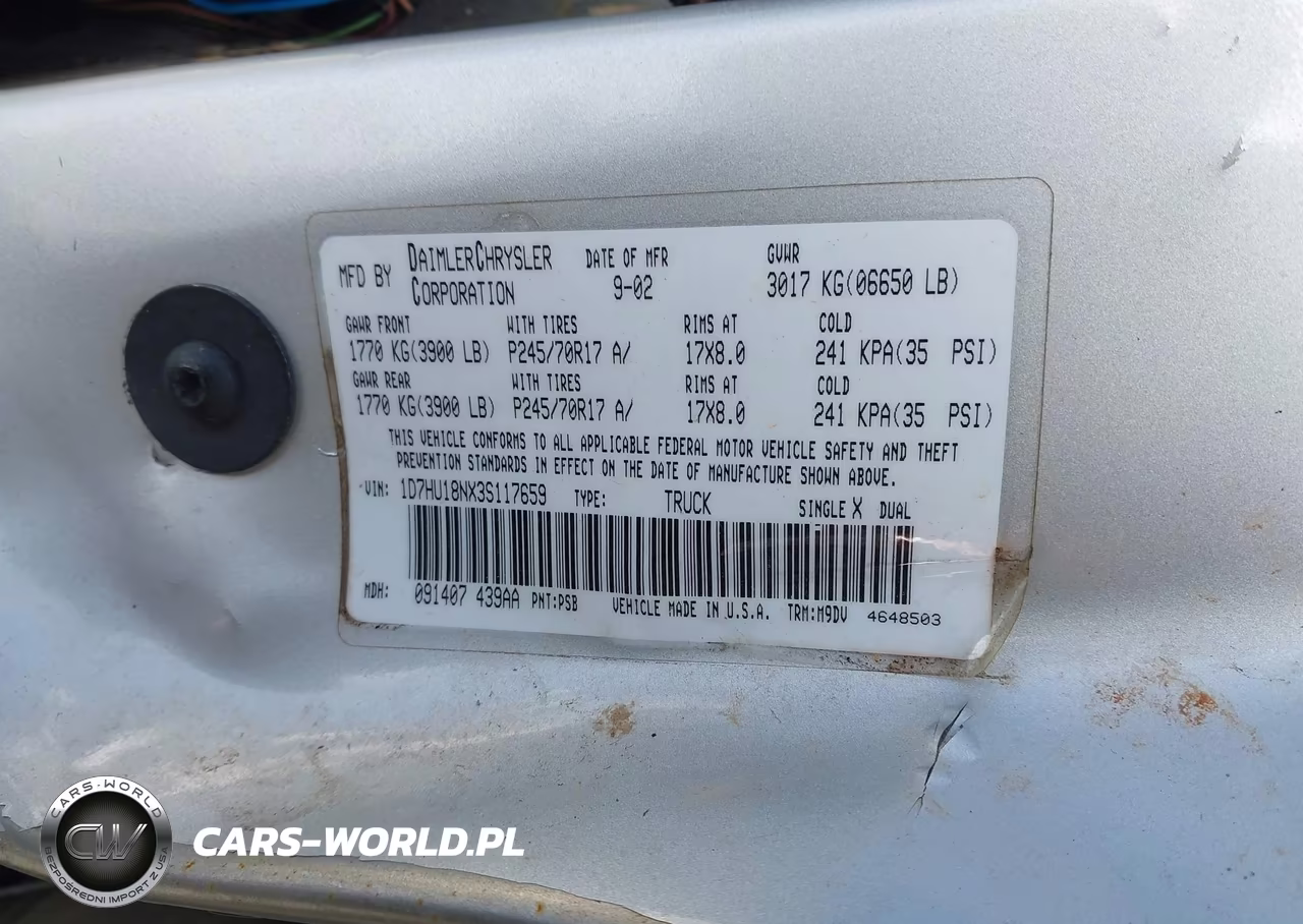 2003 Dodge Ram 1500 Slt-Laramie-St VIN:1D7HU18NX3S117659 - 9