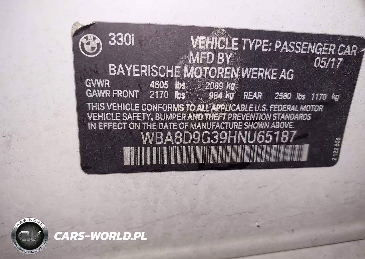 2017 BMW 330I xDrive VIN:WBA8D9G39HNU65187 - 9