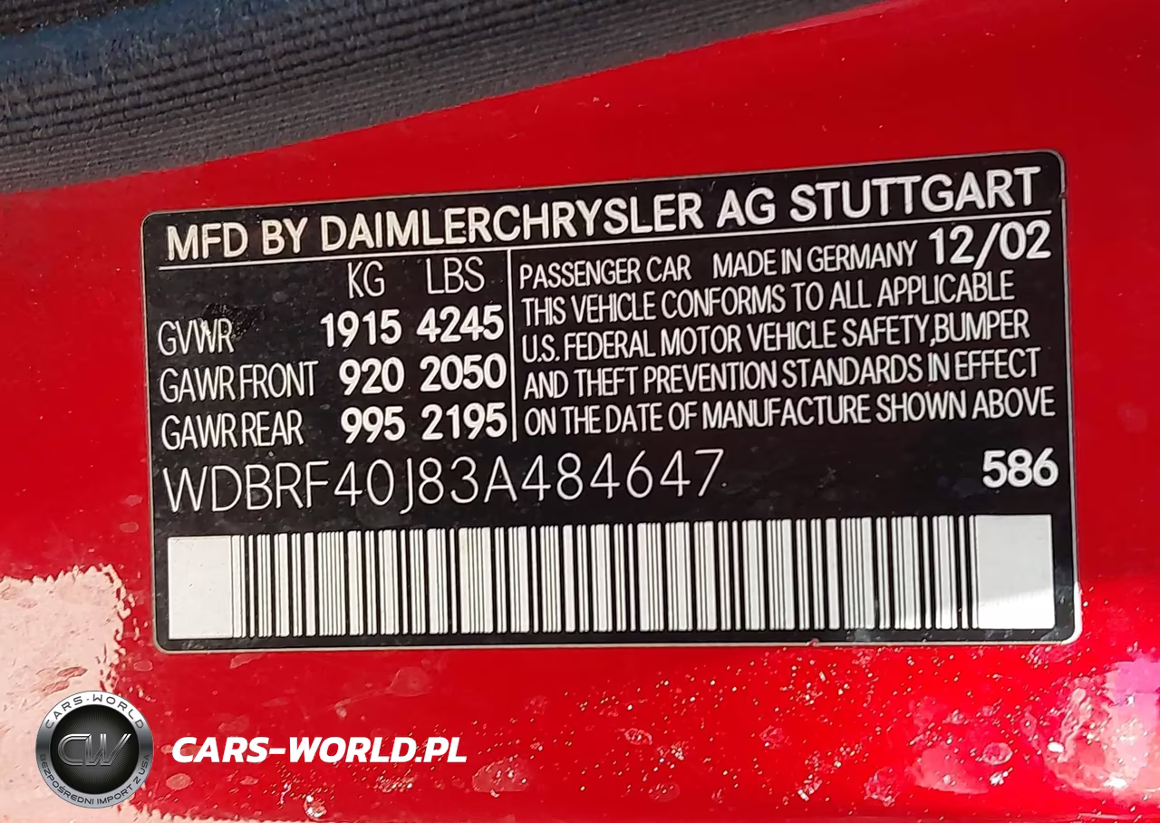 2003 Mercedes-Benz C 230 Kompressor Sport VIN:WDBRF40J83A484647 - 9