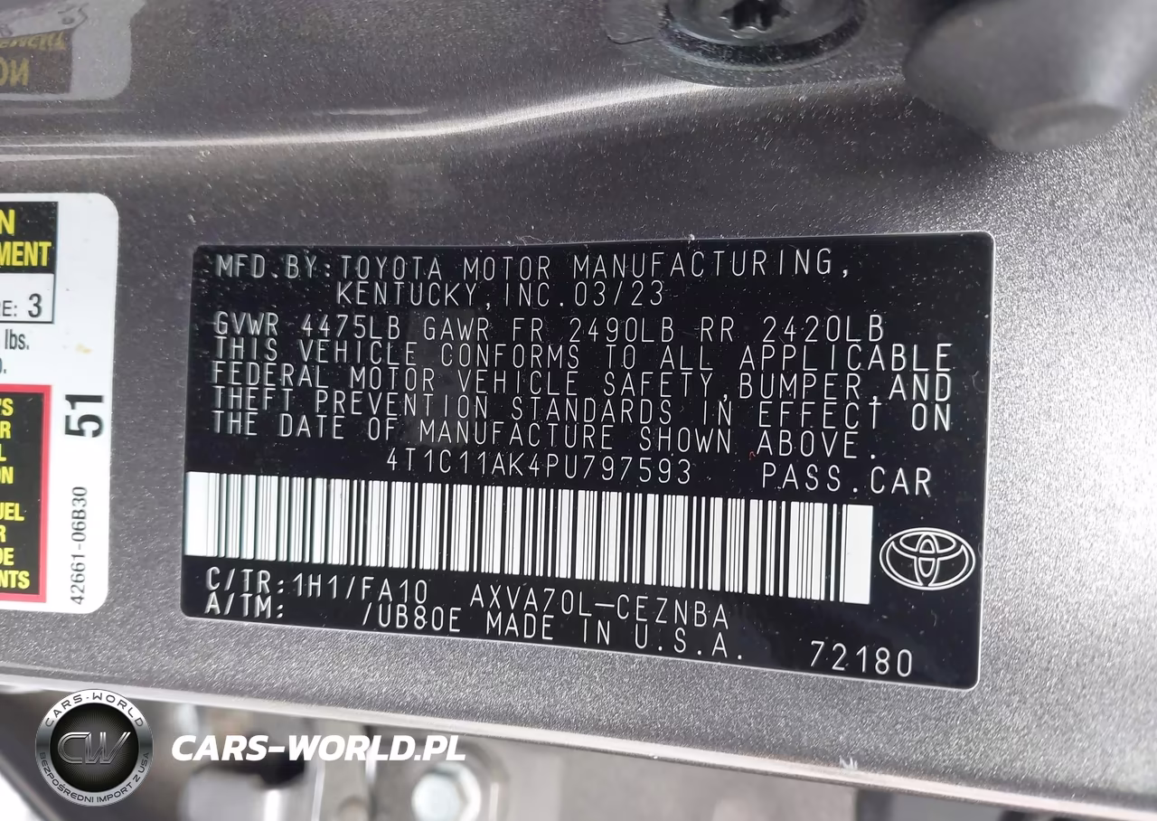 2023 Toyota Camry Le VIN:4T1C11AK4PU797593 - 9