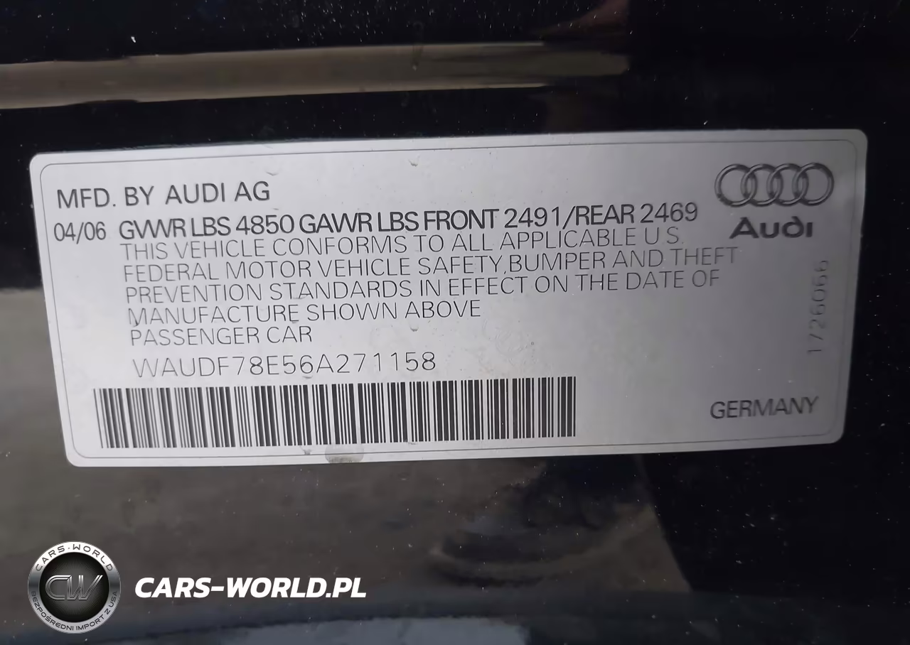 2006 Audi A4 2.0T VIN:WAUDF78E56A271158 - 9