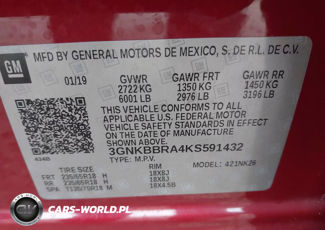 2019 Chevrolet Blazer VIN:3GNKBBRA4KS591432 - 9