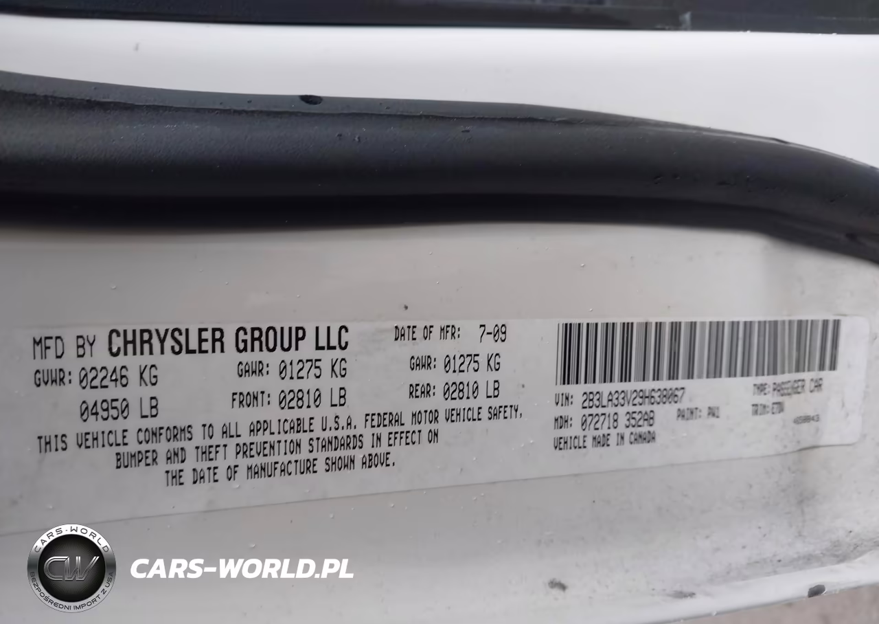 2009 Dodge Charger Sxt VIN:2B3LA33V29H638067 - 9