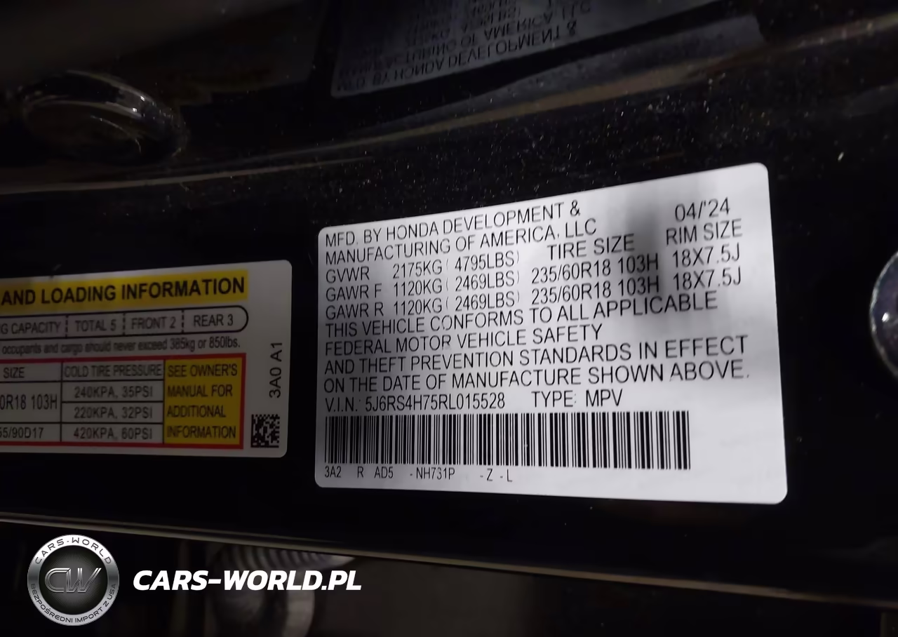 2024 Honda Cr-V Ex-L Awd VIN:5J6RS4H75RL015528 - 9