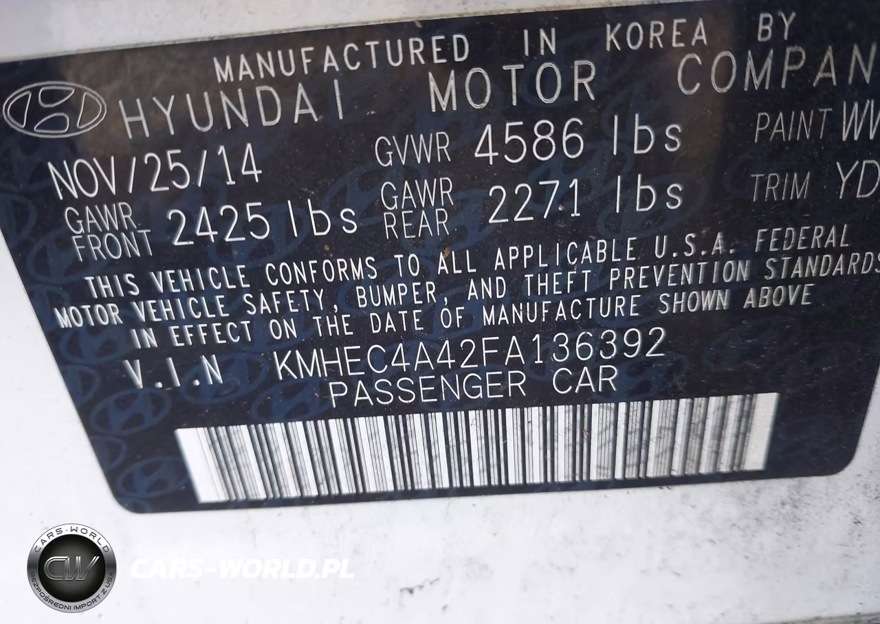 2015 Hyundai Sonata Hybrid Limited VIN:KMHEC4A42FA136392 - 9
