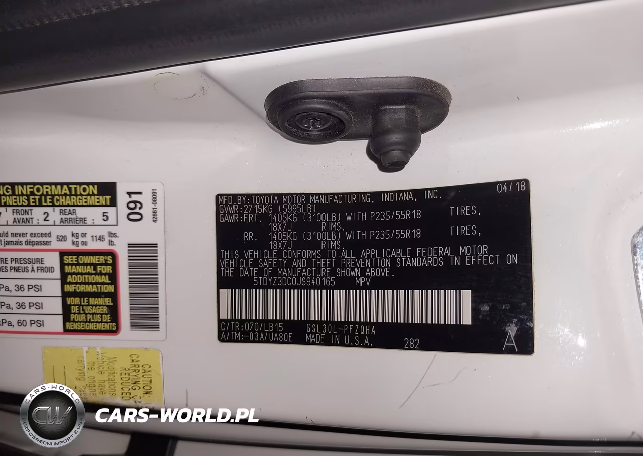 2018 Toyota Sienna Limited Premium 7 Passenger VIN:5TDYZ3DC0JS940165 - 9