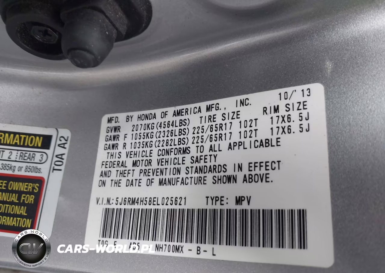 2014 Honda Cr-V Ex VIN:5J6RM4H58EL025621 - 9