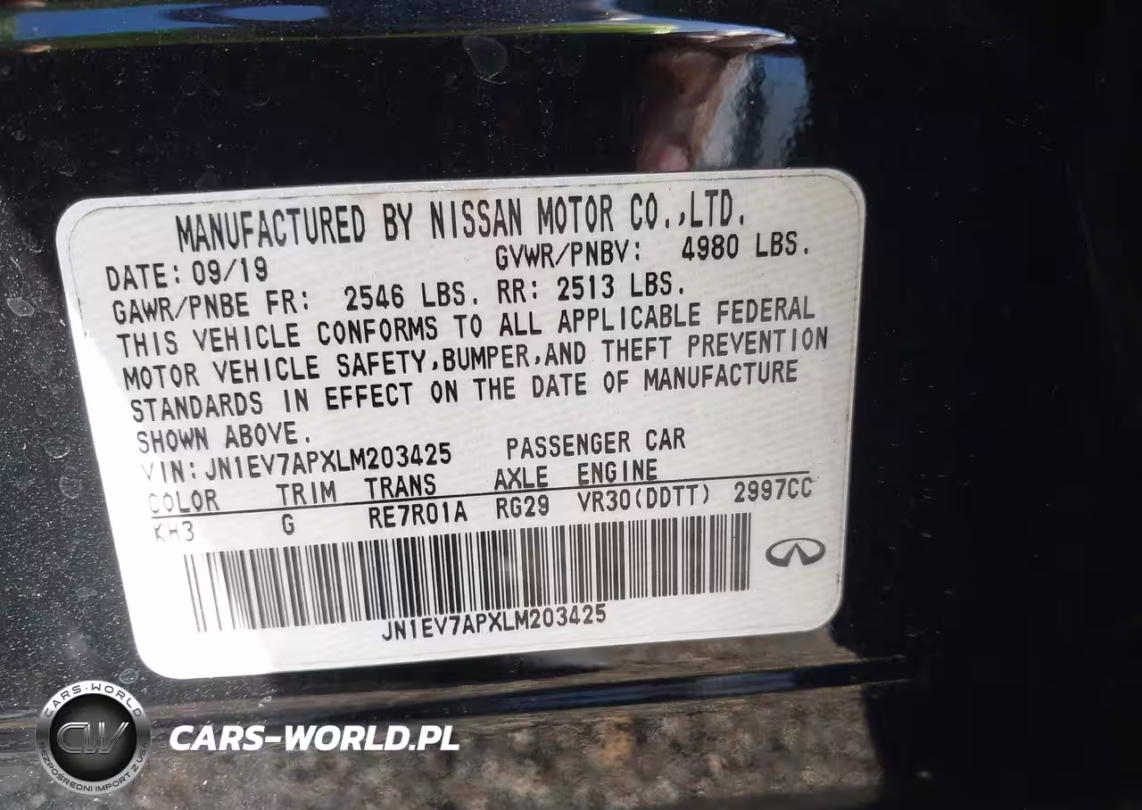 2020 Infiniti Q50 Edition 30 VIN:JN1EV7APXLM203425 - 9