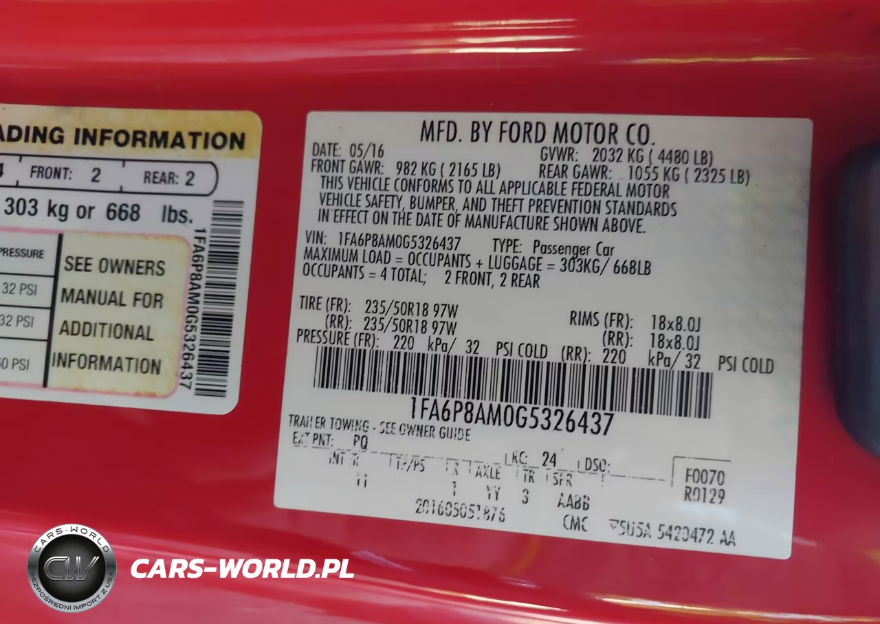 2016 Ford Mustang V6 VIN:1FA6P8AM0G5326437 - 9