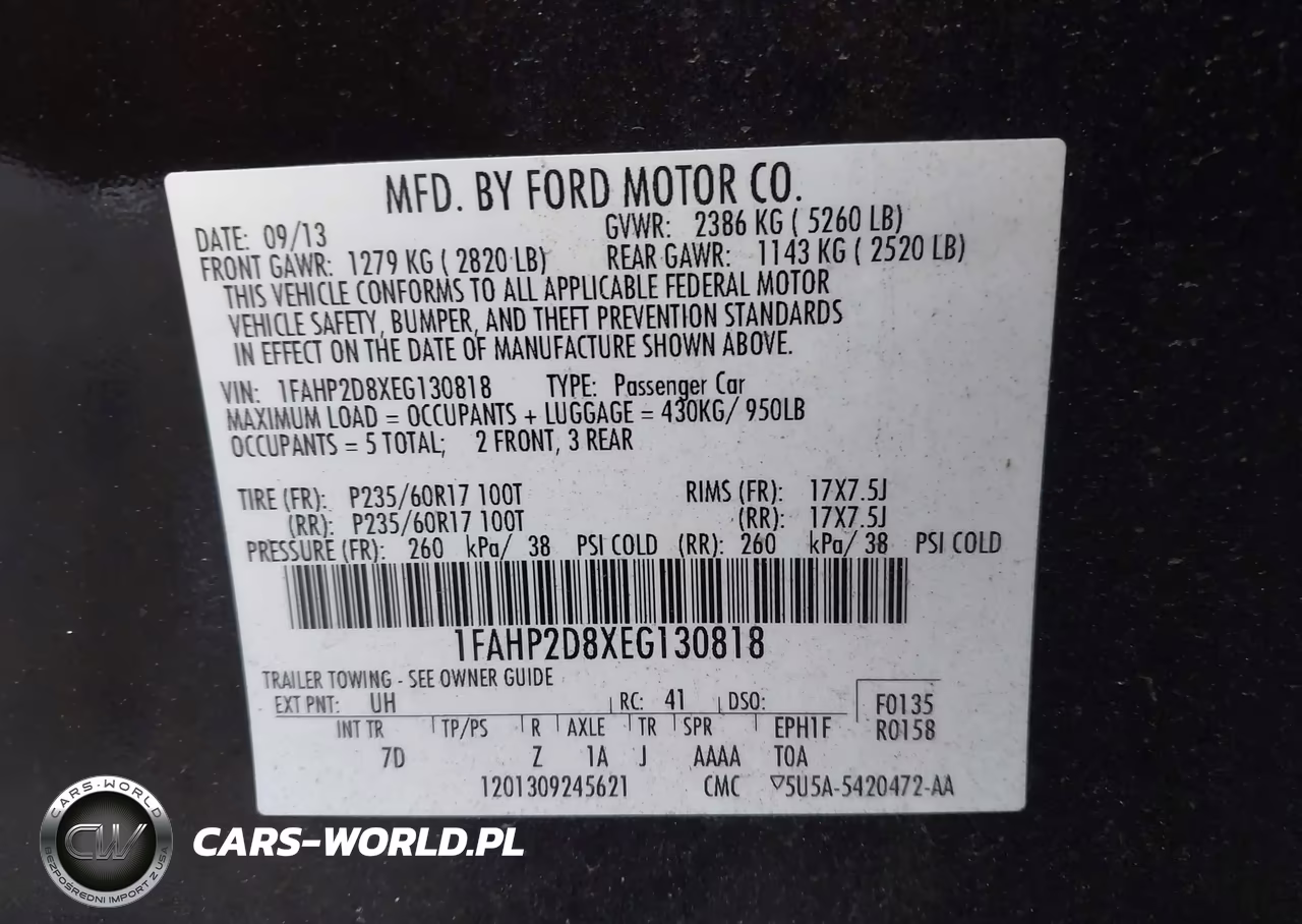 2014 Ford Taurus Se VIN:1FAHP2D8XEG130818 - 9