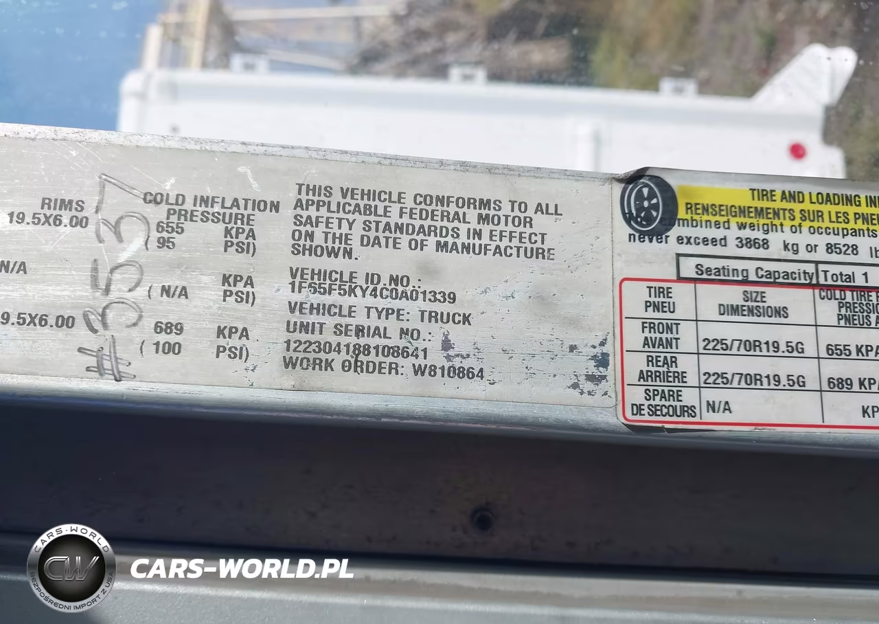 2012 Ford F-59 Commercial Stripped VIN:1F65F5KY4C0A01339 - 8