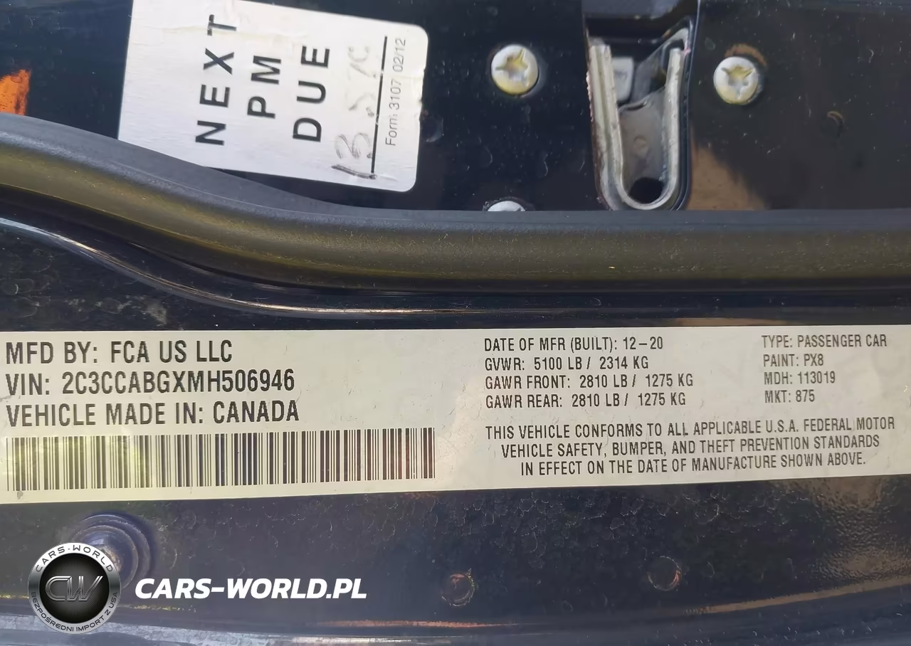 2021 Chrysler 300 300S VIN:2C3CCABGXMH506946 - 9