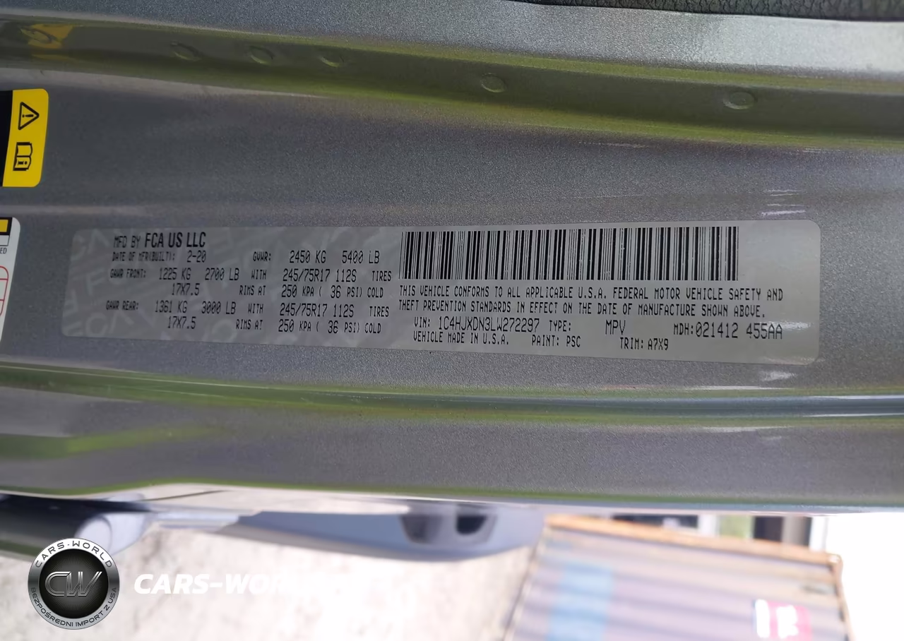 2020 Jeep Wrangler Unlimited Sport S 4X4 VIN:1C4HJXDN3LW272297 - 9